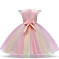thumbnail image 3 of HAWEE Robe Licorne pour Filles Costume Licorne Concours Princesse Robe de Fête Longue Robe de Mariée pour Filles 3-12 Ans, 3 of 5