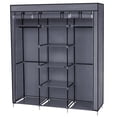 thumbnail image 4 of Zimtown 69'' Closet Wardrobe Portable Clothes Storage Organizer with Metal Shelves, Gray, 4 of 6
