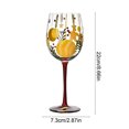 thumbnail image 2 of OCCOA Colorful Painted Christmas Wine Glass Festive Stemware Gift Boxed Art Goblet for Party Home Table Decor Gift Xmas Present, B, 2 of 6