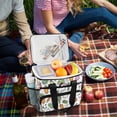 thumbnail image 5 of FORMRS Insulated Cooler Bag 24 Cans Capacity Soft Leakproof Lunch Box with Side Pockets, Purple Vegetables Pattern, 5 of 7