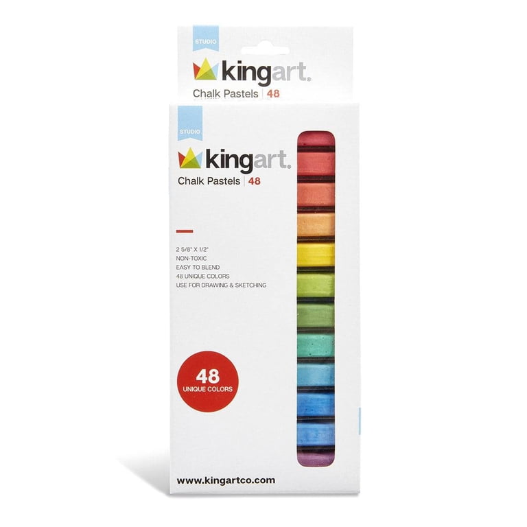 Kingart Studio Colored Square Chalk Pastels, 48 Colors photo 7