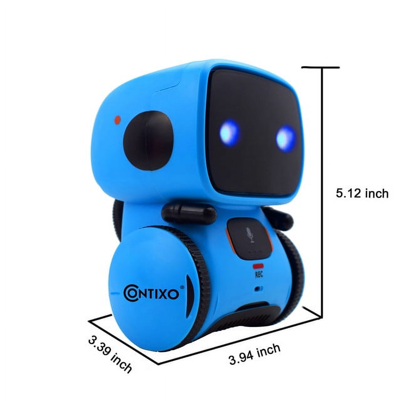 Contixo Kids Smart Robot Toy Mini Robot Talking Singing Dancing Interactive Voice Control Touch Sensor Speech Recognition Infant Toddler Children Robotics - R1 Blue - image 4 of 6