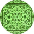 thumbnail image 1 of Ahgly Company Indoor Round Abstract Green Modern Area Rugs, 5' Round, 1 of 4