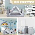 thumbnail image 6 of 10-Piece Children's Sofa Set, children's play sofa, children's sofa, playroom play sofa, modular children's sofa, which can stimulate children's imagination and logical thinking.(Grey), 6 of 7