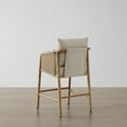 thumbnail image 4 of CHITA Counter Height Bar Stool with Braid Wood Arm Set of 4, Fabric in khaki, 4 of 11