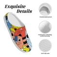 thumbnail image 5 of Zufioo Funny Cats Print Adult TPR Cotton Slippers,Winter Home Cotton Slippers Suitable for Adults, Men and Women, Indoor and Outdoor-35/36, 5 of 7