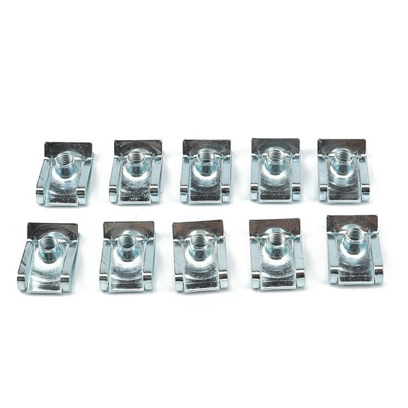 U Type Nut Clip Stainless Steel Fastener U‑Clips Chimney Nut for Motorcycles Car M4-M5-M6-M8 10-Piece/set Compact-size