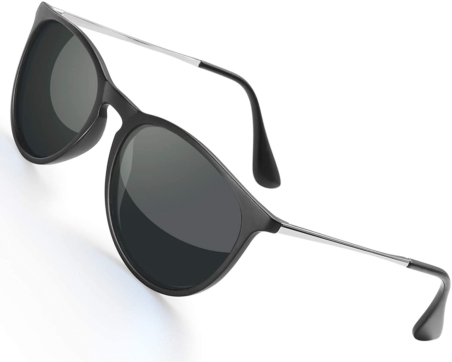 Retro Polarized Sunglasses Men Women Vintage Eyewear Black 
