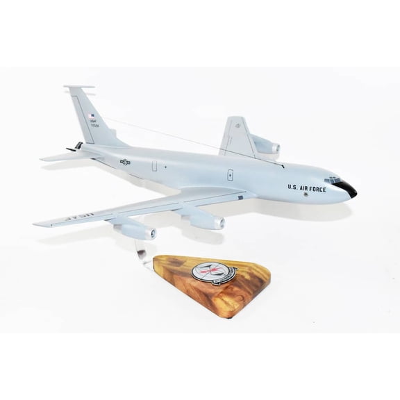 46th Air Refueling Squadron KC-135A Model, 1/90th Scale, Mahogany, Aerial Refueling