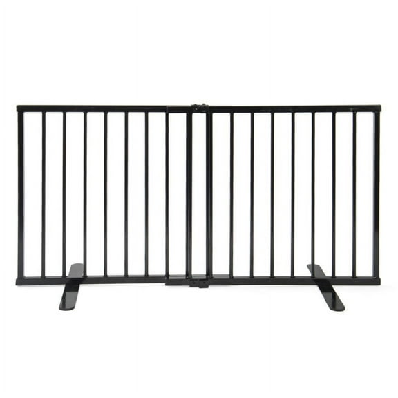Cardinal Gates MSOG Metal Step Over Pet Gate - Adjustable Short Dog Gate - 20 Inches Tall - 24 Inches to 41 Inches Wide - Black