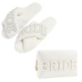 thumbnail image 1 of Set de regalos de despedida de soltera Kovewon Bride, bolsa de maquillaje con pantuflas, 1 of 7
