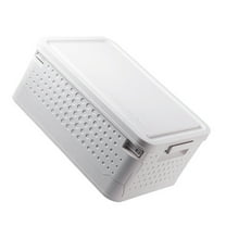 GOOHOCHY  Storage Box with Foldable Cubes Collapsible Bin Boxes Bins Crate Office White