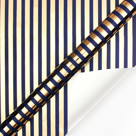 10 pcs Christmas Wrapping Paper Rolls Set, Aesthetic Elegant Thick Cute Kids Jumbo Gift Wrap (Yellow and blue stripes,50*70CM)