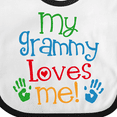 thumbnail image 4 of Inktastic My Grammy Loves Me Boys or Girls Baby Bib, 4 of 4