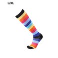 thumbnail image 1 of Chaussettes de Compression Running Genou Hauts Bas Non-slide Mollet Protecteur Extérieur Sport Rayure Fleur Impression Bonneterie Rayure/l/XL, 1 of 9