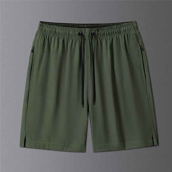 Viikei Mens Shorts Clearance Plus Size Shorts for Men Solid Elastic Waist Fitness Quick-drying Pants Five-point Beach Shorts