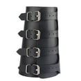 thumbnail image 1 of Guantelete de cuero Hugo Medieval Negro Brazalete ancho, 1 of 7
