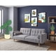 thumbnail image 1 of Sofá Cama Makora Merlak Gris Claro Velvet 3 Posiciones con Soft Foam Reclinable, 1 of 10