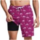 thumbnail image 1 of Pantalones Cortos Casuales para Hombre Imprimir con Bolsillos Pantalones de Playa de Cintura Elástica, Pantalones Cortos de Cintura Elástica para Hombre, 1 of 6