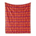 thumbnail image 1 of Ethnic Soft Flannel Fleece Blanket, Continuous African Culture Colorful Funky Traditional Zigzag Geometric Retro Pattern, Cozy Plush for Indoor and Outdoor Use, 50" x 70", Multicolor, by Ambesonne, 1 of 5
