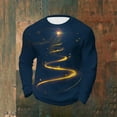 thumbnail image 4 of Amzcrzy Sudadera Para Hombre Con Estampado Navideño, Manga Larga, Cuello Redondo, Azul Oscuro, 2Xl, 4 of 4