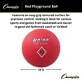 thumbnail image 3 of Champion Sports 10 Inch Playground Ball – Durable 2-Ply Kickball with Textured Grip - Red, 3 of 6