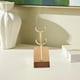thumbnail image 5 of Jewelry display stand, double fork bracket, metal rolling cart, elegant pendant ornament, foldable portable stand, metal frame, for office decor,topliu, 5 of 8