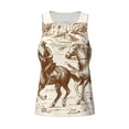 thumbnail image 4 of Easygdp Western Desert Cowboys1 Men's Tank Top, Sleeveless Muscle T Shirts, Breathable, Quick-Dry, Loose for Gym, Running, Fitness - XX-Large, 4 of 9