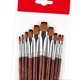 thumbnail image 3 of 10PCS Oil Paint Brushes Set Wood Handle Nylon Bristles Soft Comfortable Grip Watercolor Brushes for Kids Adults Brown Pen Handle Flat Peak Set, 3 of 3