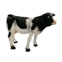 Deluxebase Mini Animal Adventure Replicas, Hand-Painted Cow Action Figure