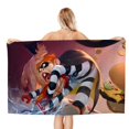 thumbnail image 1 of Hamburglar Toalla de playa de secado rápido con diseño temático, regalo para mujeres y niñas, ideal para cumpleaños, fans, amantes de la música, uso en la playa o al aire libre, 78 × 180 cm, 1 of 6