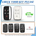 thumbnail image 2 of Key Fob Cover Compatible with Range Rover LR4 Sport Evoque Jaguar XF XJ XJL F-Pace Keychain Case Holder Protector,White, 2 of 6