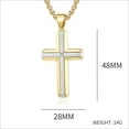 thumbnail image 5 of Metaljc Stainless Steel Cross Pendant  Necklace for Men, 24" Chain, Religious Jewelry Gift, 5 of 5