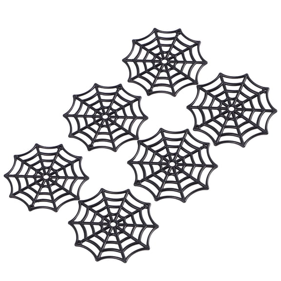 STOBOK 50Pcs Black Plastic Spiderweb Decoration Reusable Cobweb Ornaments for Haunted House Decor