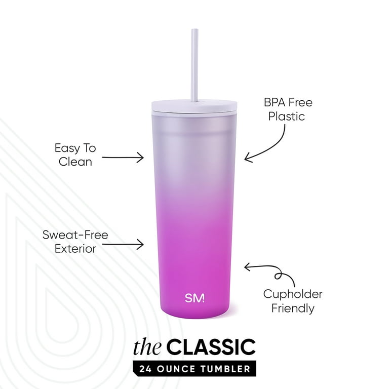 Starbucks Cup Lily's Home Set Of 2 Pink Insulated Tumblers  24oz  Double-Wall With Lid, Straw & Brush, BPA-Free For Smoothies & Iced Coffee  Double Wall Cold Drink Cup