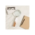 thumbnail image 2 of Magnifying Glass with Two-Tone Handle for Home Decor - Functional Tabletop Accent for Bathroom, Office, Living Room, and Shelf Decor - Accessory for Coffee Table and Mantel Decor - 10", White & Brown, 2 of 12