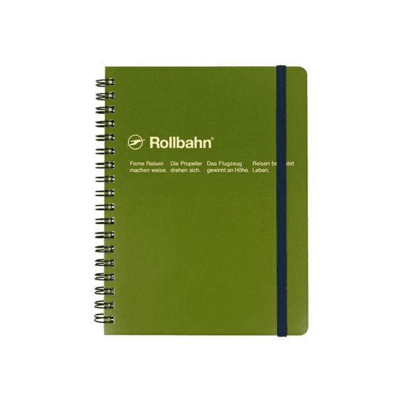 Delfonics Rollbahn Spiral Classic Notebooks: 5-1/2 in. x 7 in. (Olive)
