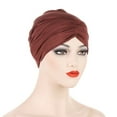 thumbnail image 4 of EnJoCho Women Ladies Cancer Head Hat Cap Ethnic Floral Hair Cover Wrap Turban Headwear Turban Cap Pleated Hat, 4 of 5