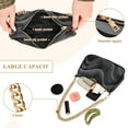 thumbnail image 4 of Womens Chain Shoulder Bag Black Print Classic Tote Handbags Fashion Clutch Hobo Purse with Zipper for Travel Casual, 4 of 7