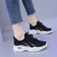 thumbnail image 5 of 2022 Zapatos deportivos casuales de verano para mujer, zapatos de mujer de malla transpirable, zapatillas blancas con cordones, colores beige, negro y blanco, 5 of 5