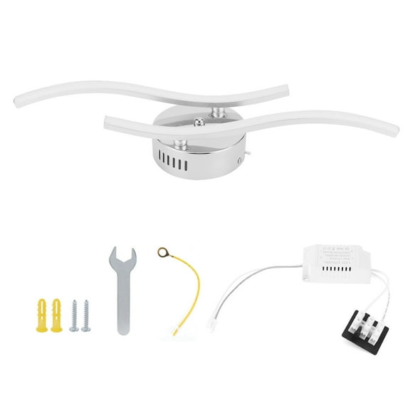 ZOUSSIQI LED Ceiling Light Wavy Ceiling Lamp for Living Room Bedroom Kitchen Decor AC85‑265V Warm Light JU316-78304