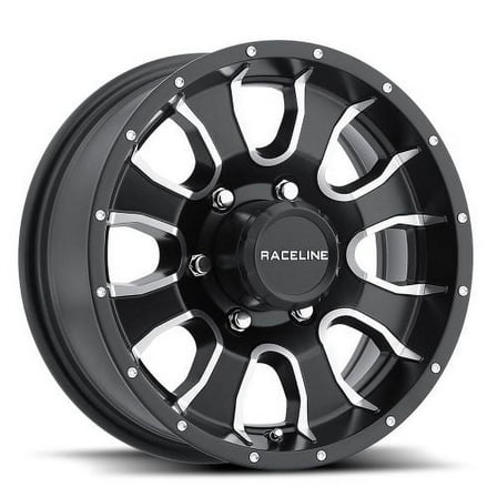 12x4 Raceline 860M Mamba Satin Black with Machined Spoke Wheel 5x4.5 (0mm)