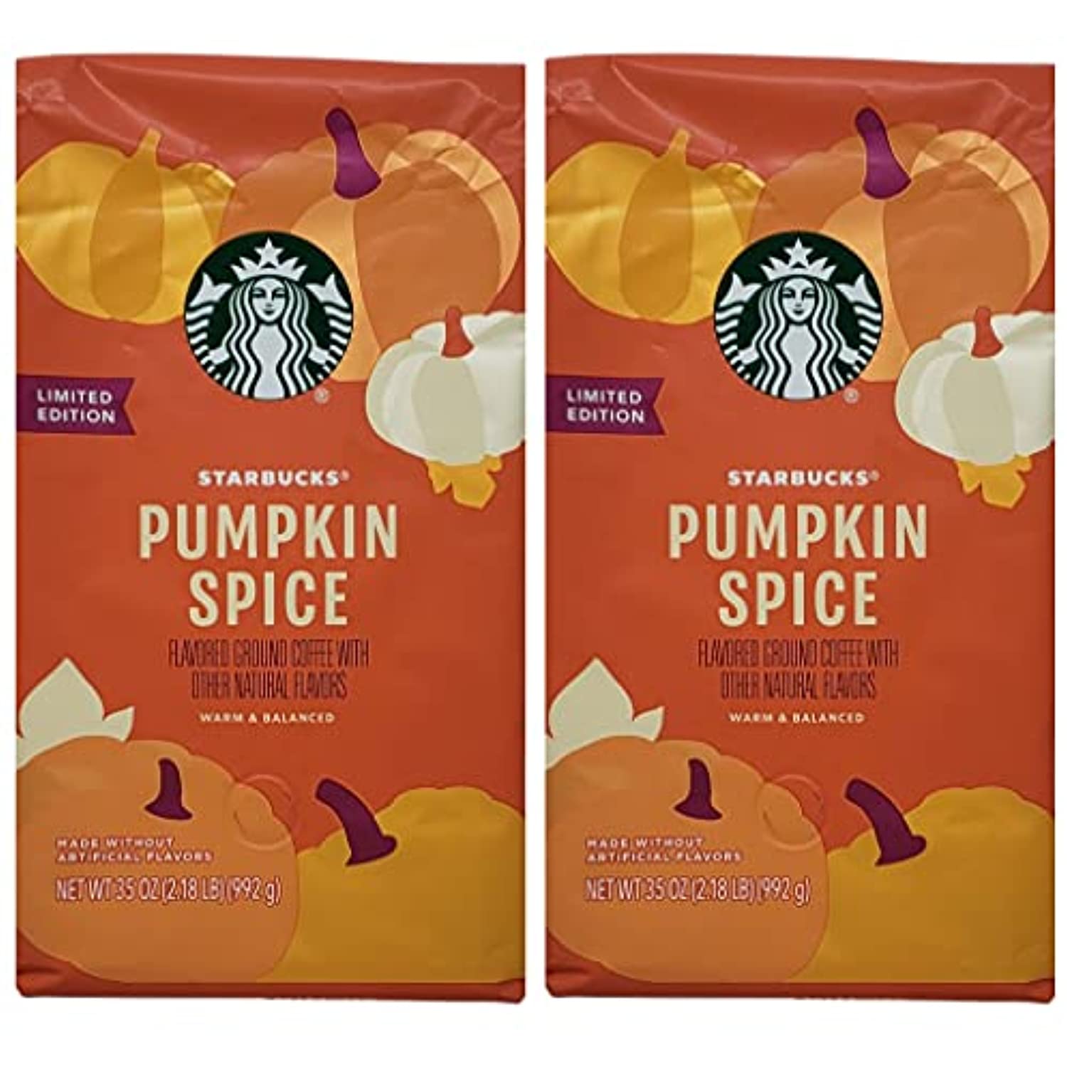 Starbucks Pumpkin Spice Ground Coffee Limited Edition Flavored