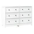 thumbnail image 1 of Commode Classique en Bois de Chêne à 6 Tiroirs - Blanc, 1 of 6