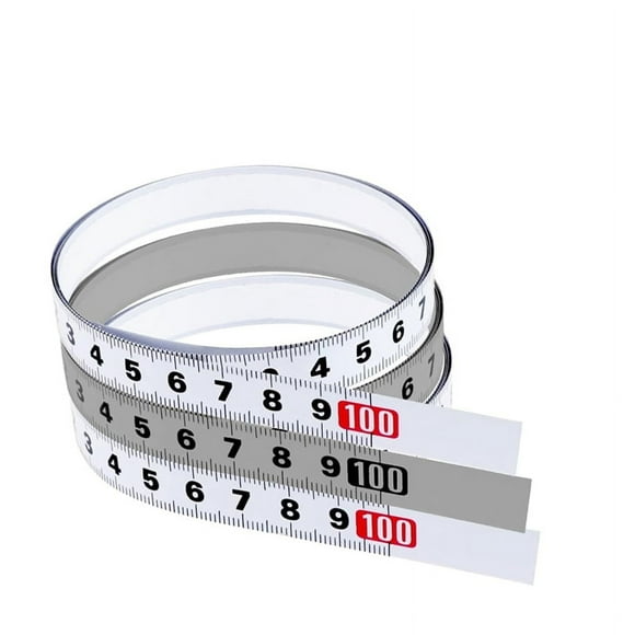 3-Piece Self-Adhesive Tape Measure, 39inch Left and Right Metal Metric Tape Measure, 78inch Center to Side Reading Tape