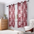 thumbnail image 7 of Window Curtain Panels Cotton Linen Decorative Curtains - Symmetrical Colorfull Texture Printed Window Shade Backdrops for Home Office Sunroom Country House, 7 of 7