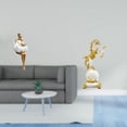 thumbnail image 2 of Escultura de arte abstracto de resina para niña y figura de caballo, colección de estatuas modernas para oficina, dormitorio, centro de mesa, decoraci, 2 of 8