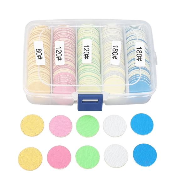Discos de LiJado de Unas, 200 PCS Discos de Papel de Laja Reutilizables de 25 mm Reutilizables para Uso de Salón para eliminación de callos eléctrico