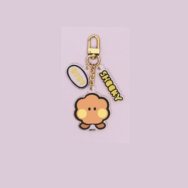K-POP BTS BT21 Lindo Dibujos Animados Acrílico Llavero Bolsa Colgante Animales Llaveros