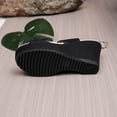 thumbnail image 5 of Rvasteizo Women Large Size Wedge Heel Shoes Solid Peep Toe Open Toe Thick Sole Buckle Strap Layout for Summer, 5 of 5